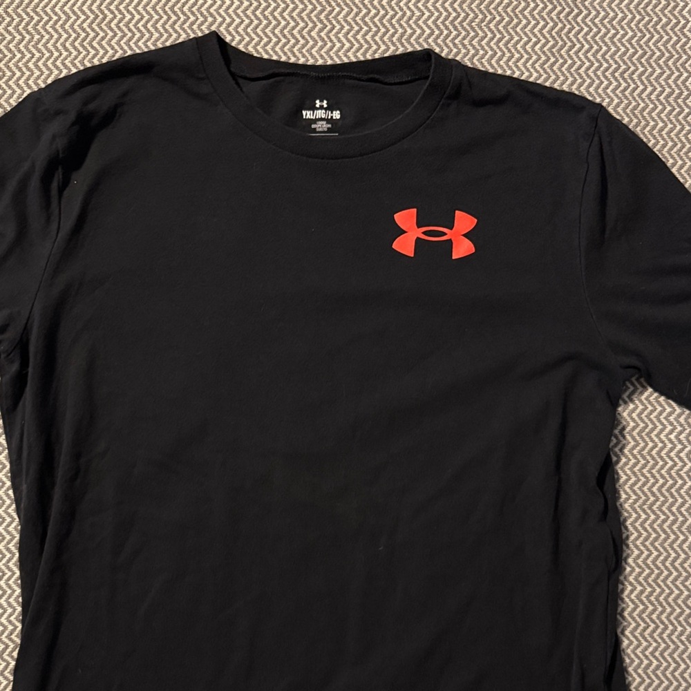 Under Armour Black Tee with Red Emblem